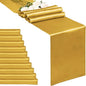 10-Pack Gold 12 x 108 inches Long Premium Satin Table Runner | Wedding by REWOMC