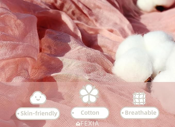 10Pc Pink Cheesecloth Table Runner Girl Baby Shower Bridal Decoration | 35x120 - Image 4