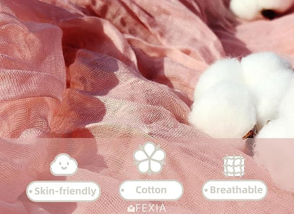 10Pc Pink Cheesecloth Table Runner Girl Baby Shower Bridal Decoration | 35x120 - Image 4
