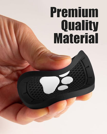4 Pack Car Cup Coasters, Universal Dog Paw Print Non-Slip Silicone Cup Holder Inserts, Car Interior Accessories, Black