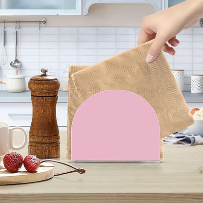 YETTASBIN Pink Napkin Holder for Table, Acrylic Upright Non Slip Tabletop - Image 6