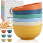 Large Bowl Set of 6, 60 oz Unbreakable Wheat Straw Bowls, Microwave Safe & by HOMIENLY
