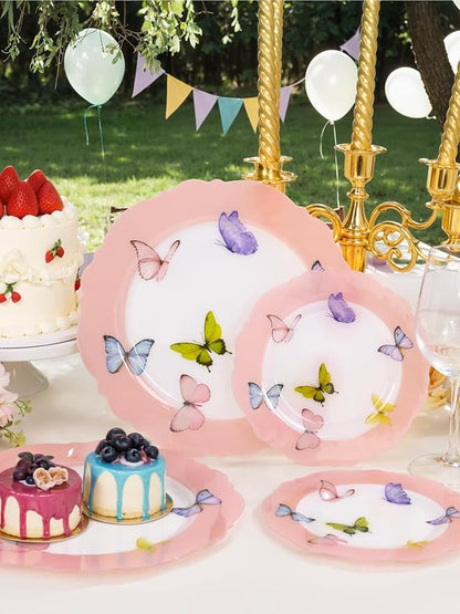 20PCS Pink Butterfly Plates - Image 7
