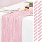 25 Pack Pink Table Runner 17 x 108inch Cheesecloth Table Runner Boho Gauze by Lumaycens