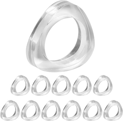 Clear Acrylic Napkin Rings Set of 12 by ALPHALivingHOME