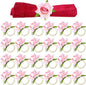 Set of 24 Flower Christmas Napkin Rings Champagne Rose Napkin Rings Handicraft Pink Napkin Holder Wedding Napkin Holder Table Decoration for Mother Wedding Banquet Birthday Party