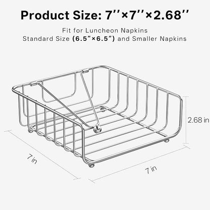 Napkin Holder for Table with Weighted Arm, Dinner Metal Flat Napkin Holders for - Image 3