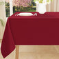 Smiry Rectangle Table Cloth, Waterproof Anti-Scratch Polyester Tablecloth, Decorative Washable Fabric Table Cover for Dining, Buffet, Parties and Outdoor, 52x70, Wine Red