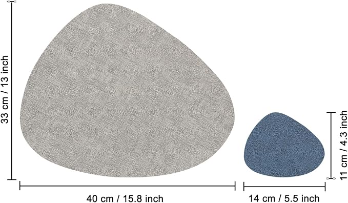 Faux Leather Placemats Set of 6, Dual Sided - Image 9