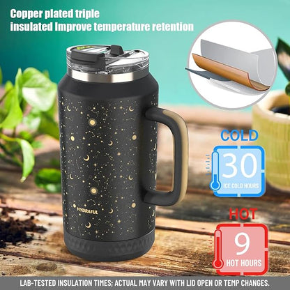 Hydraful 64 oz Tumbler with Handle and Straw - Image 4