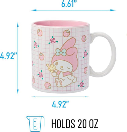 Silver Buffalo Sanrio Hello Kitty and My Melody Duo, Ceramic Mug, 20oz | Hello - Image 2