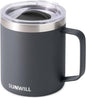 SUNWILL Travel Coffee Mug with Lid, Insulated Tumbler with Handle, 14 oz by SUNWILL