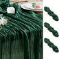 Cheesecloth Table Runner Emerald Green 10FT Boho GauzeRunner by Wokceer