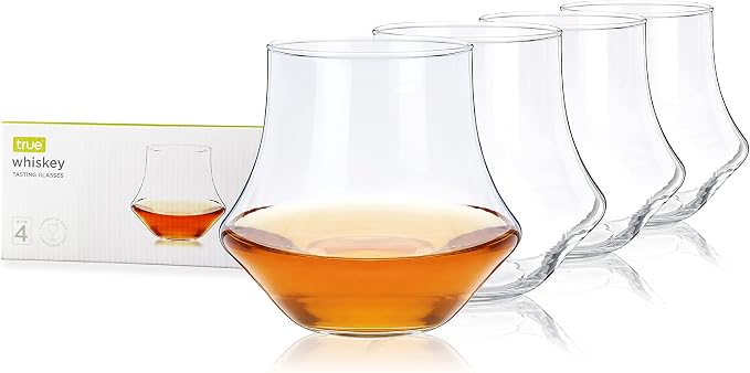 True Whiskey Glasses for Men and Women, Top-notch Bourbon Scotch Whiskey Cups by True