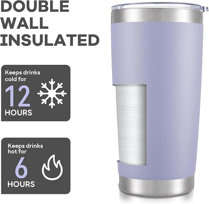 20 oz Tumbler with Lid Stainless Steel Insulated Tumblers Cups Travel Mug | - Image 3