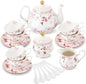 fanquare 21 Pieces British Porcelain Tea Set by fanquare