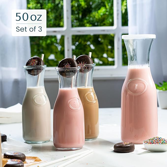 Glass Carafe Pitchers, by Kook, Large Carafe - Image 4