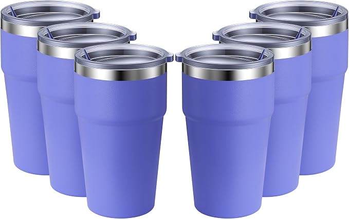 MEWAY 16oz Tumbler Double Wall Vacuum Insulated Travel Mug Bulk, Stainless by MEWAY