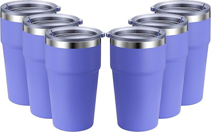 MEWAY 16oz Tumbler Double Wall Vacuum Insulated Travel Mug Bulk, Stainless by MEWAY