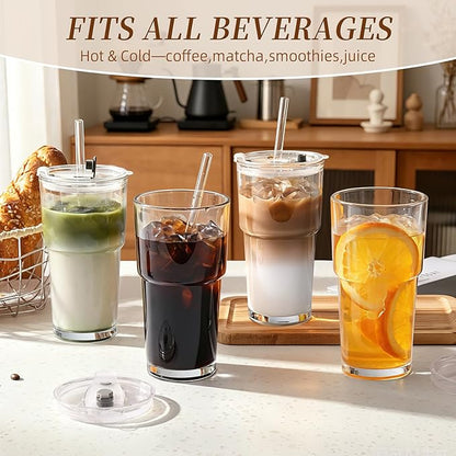 Iced Coffee Cups with Lids: Coffee Bar Accessories - Image 4