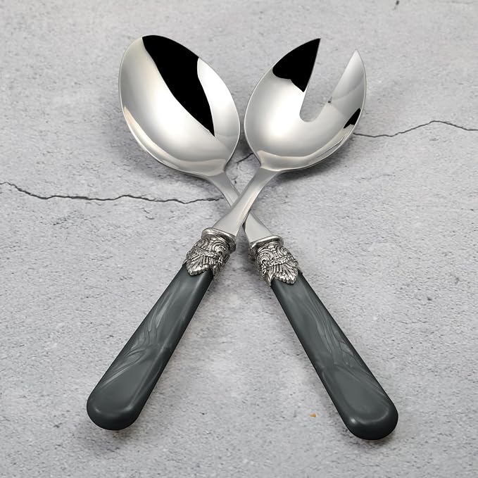 2-piece Salad Servers Stainless Steel Salad Serving Set Salad Fork and Spoon - Image 3