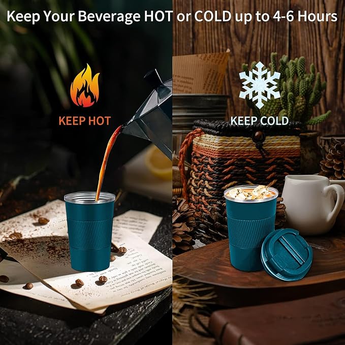 Insulated Travel Coffee Mug, Stainless Steel Coffee Cup - Image 6