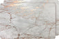 Dainty Home Rose Gold Marble Rectangle Cork Placemats - Heat Resistant Placemats, Non-Slip, Easy Clean Placemats for Elegant Dining - 12"x18" Set of 2 - Perfect for Stylish, Modern Homes
