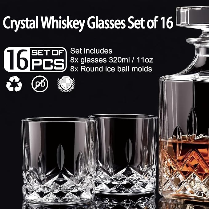 QUMMFA Whiskey Glasses, 11 OZ Old Fashioned Glass - Image 2