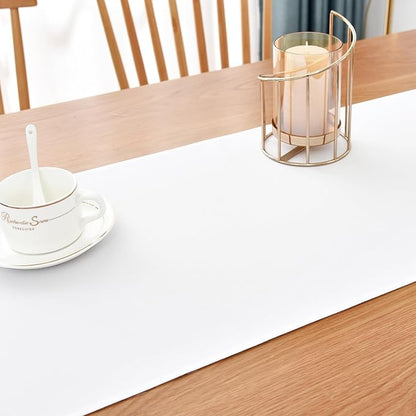 Faux Linen Small Table Runner Water Resistant 13 x 36 in, Coffee Table Runner - Image 7