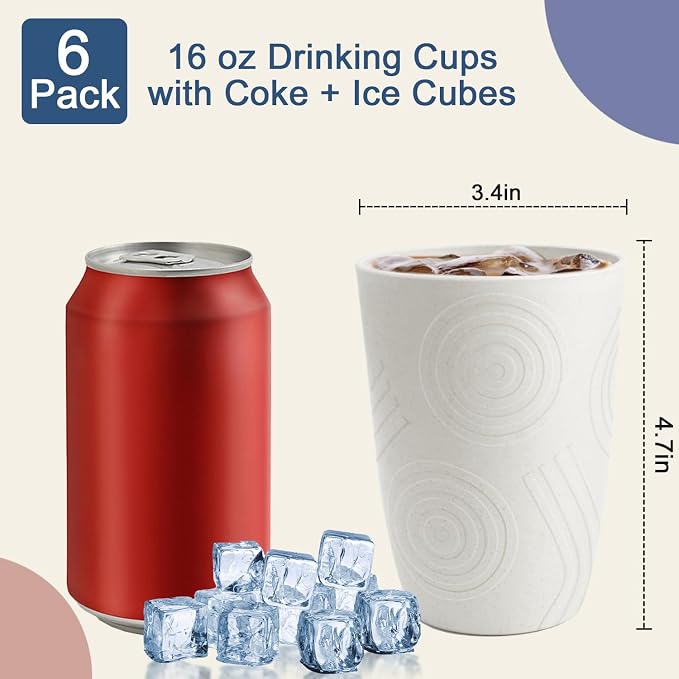 Wheat Straw Cups 16 OZ - Image 2