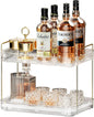 Seoneiro Whiskey Tray, Glass Cup Rack, Mug Holder, Coffee Cup Organizer, Bathroom Countertop Organizer with Drain Board Wine Glass Decorative, Food Tray, Kitchen Spice Rack