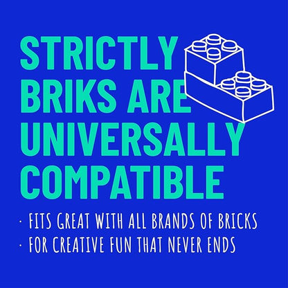 Strictly Briks Stackable Baseplates - 12 Pack 10"x10", 32x32 Studs, Compatible with Lego for Building City Scenes, Foundation, Displays Bricks on Play Table, Kids Easter Gift, Classic