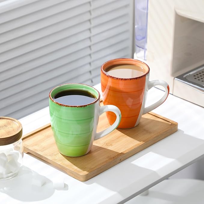 vancasso Bonita 16 Oz Large Coffee Mugs Set of 6, Ceramic Coffee Cups - Image 7