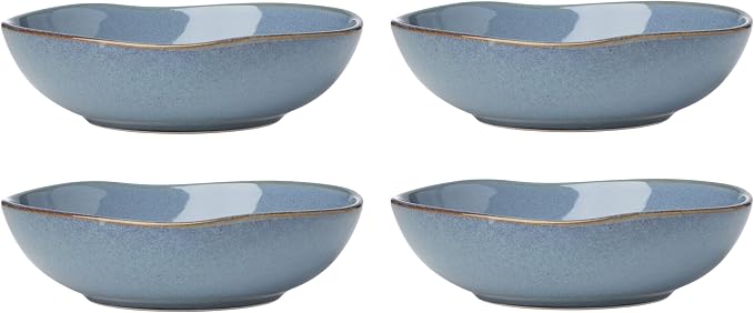 Oneida Dinnerware Set, Organic Shades Blue Pasta Bowls, Service by Oneida