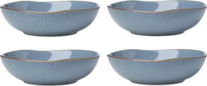 Oneida Dinnerware Set, Organic Shades Blue Pasta Bowls, Service by Oneida
