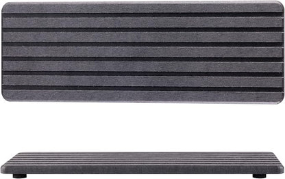 2 PCS Water Absorbent Diatomite Coasters (12.2" x 4"), Grooved Design, Water Absorbing Stone Used for Hand Soaps & Plants & toiletries in The Modern Home