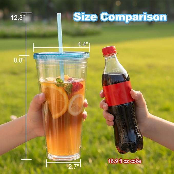 Zukro Clear Double Wall Plastic Tumbler - Image 5