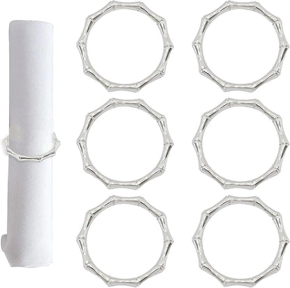 pson 6Pcs Bamboo Knuckles Style Napkin Rings by Unknown