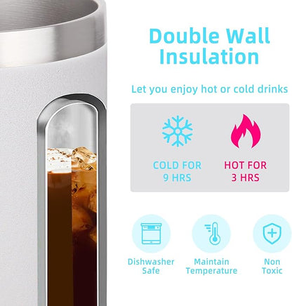 Volhoply 14oz Insulated Stainless Steel Coffee Mug - Image 3