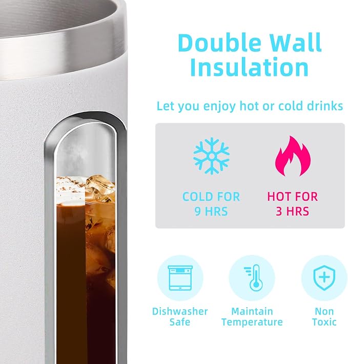 Volhoply 14oz Insulated Stainless Steel Coffee Mug - Image 3