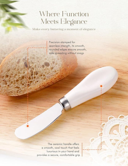 Stainless Steel Butter Spreader Knife 4 Pack - Image 2