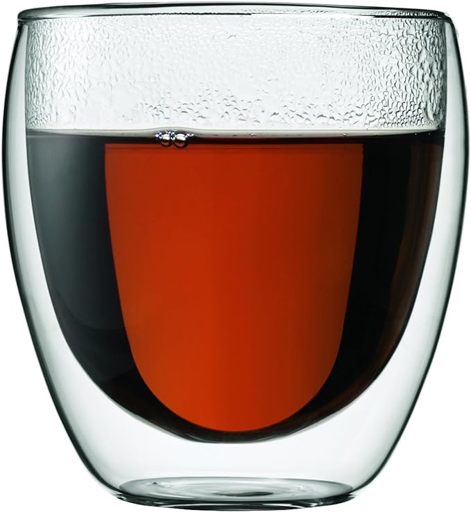 Bodum 8oz Pavina Double Wall Glasses, High Heat Borosilicate Glass - Image 3