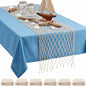 SATINIOR 6 Pcs 12 x 72'' Fishing Net Table Runner Party Decoration, Natural | by SATINIOR
