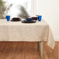 Solino Home Linen Tablecloth 60 x 108 Inch - 100% Pure Linen Champagne Beige Table Cloth for Rectangular Tables - Athena, Machine Washable Cloth Tablecloth for Fall, Thanksgiving, Christmas, Holiday