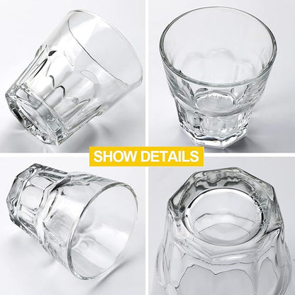 4.5oz Rock Bar Stackable Beverage Glasses – Set Of 8 Drinking Glasses | - Image 3