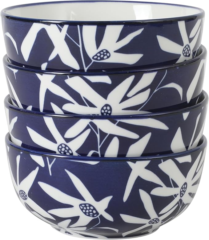Gibson Home Ivory Estate 4-Piece Cereal Bowl Set, 5.5 Inch Round Stoneware Bowls - Image 6