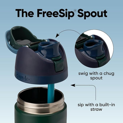 Owala FreeSip Stainless Steel Water Bottle 24 oz Lost Signal - Image 3