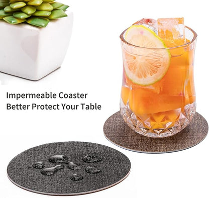 Faux Leather Drink Coasters - Image 2