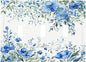 Light Switch Cover Blue Watercolor Flowers Retro Floral Leaves 3 Gang Wall Plate Triple Light Switch Plate Toggle Decorative Outlet Covers Electrical Switchplate for Bathroom Bedroom Decor