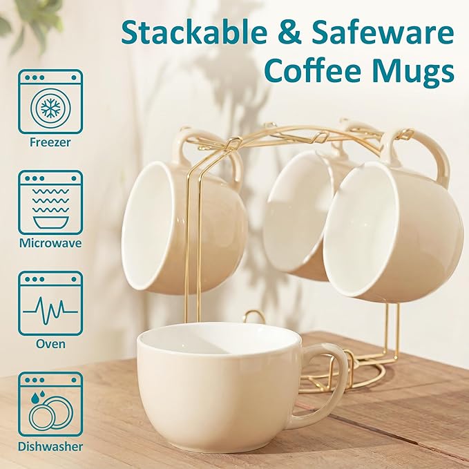 Teocera 16oz Large Coffee Mugs Set of 4 - Image 6